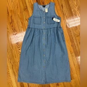 Vintage Mizz Lizz Sleeveless Button Down Denim Dress